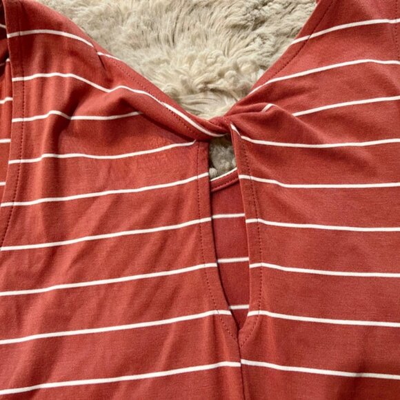 Rust Striped Sleeveless Top – Market & Spruce (Size S) - Picture 4 of 4